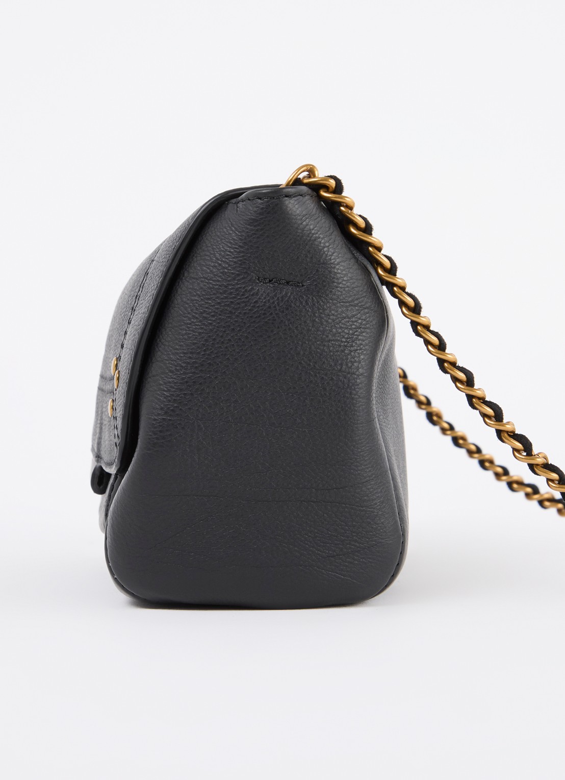 Jérôme Dreyfuss Lulu S crossbodytas van kalfsleer met details van geitensuède - detail 5 zwart