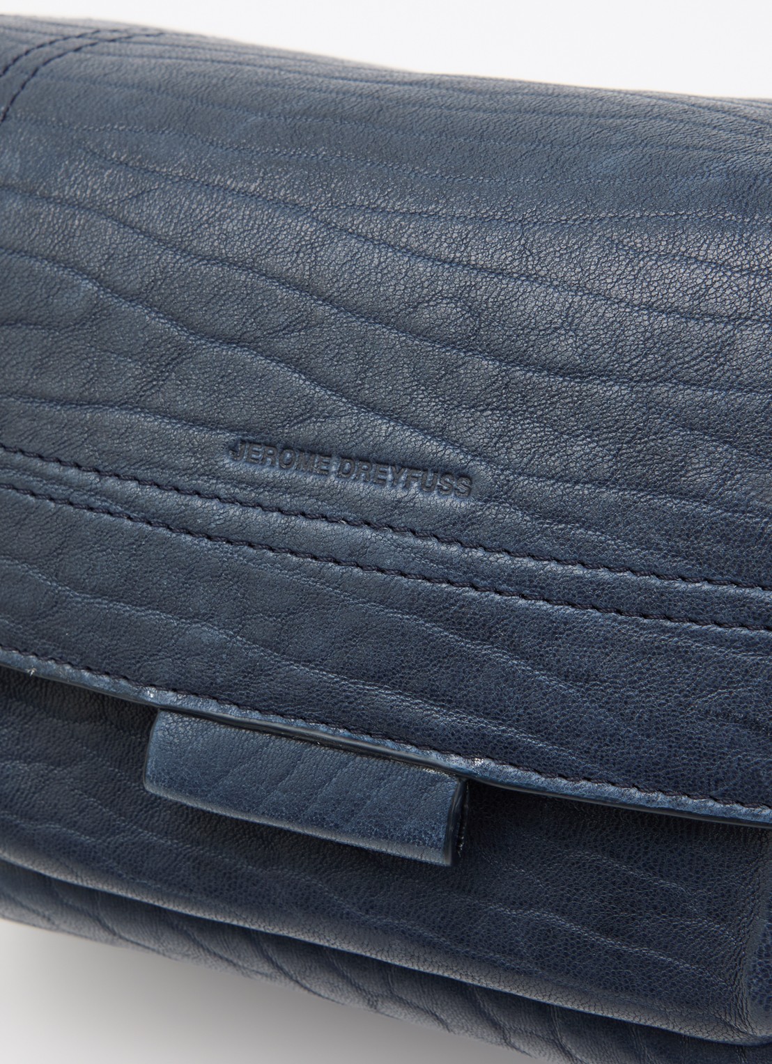 Jérôme Dreyfuss Lulu S crossbodytas van lamsleer met afneembare schouderriem - detail 4 donkerblauw