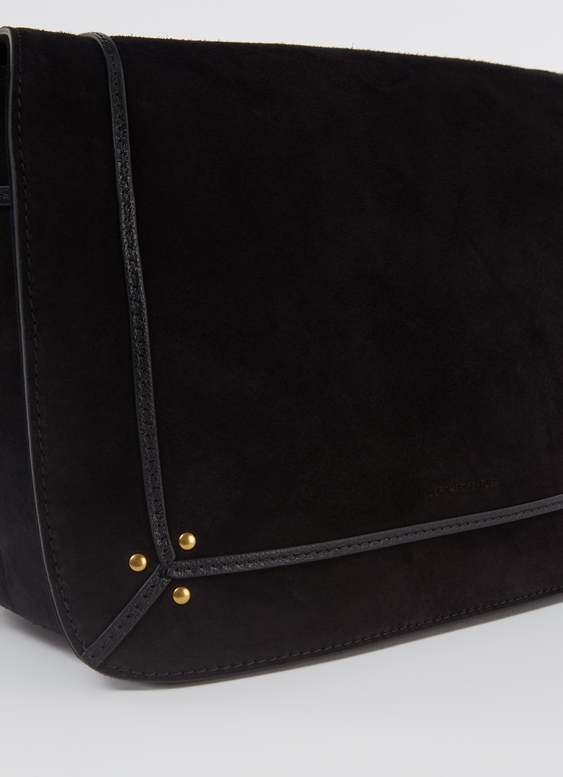 Jérôme Dreyfuss Pepito M crossbodytas van kalfssuède met geitenleren details - detail 3 zwart