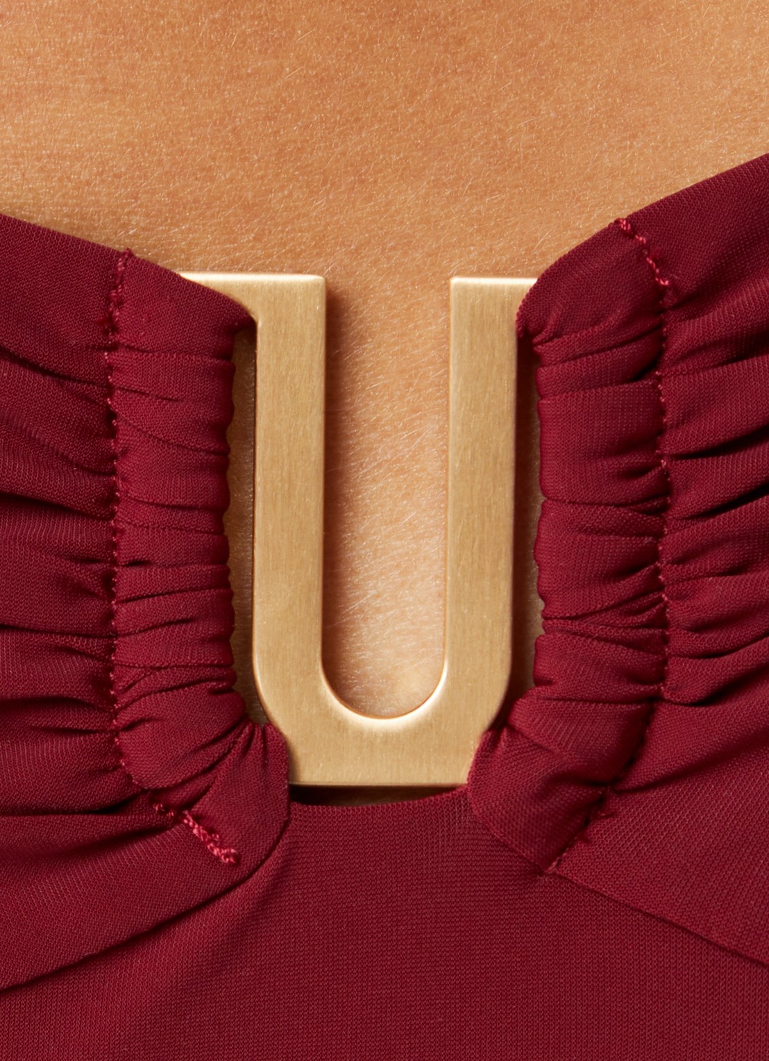 JETS Australia Bikinislip met plooidetail - detail 4 bordeauxrood