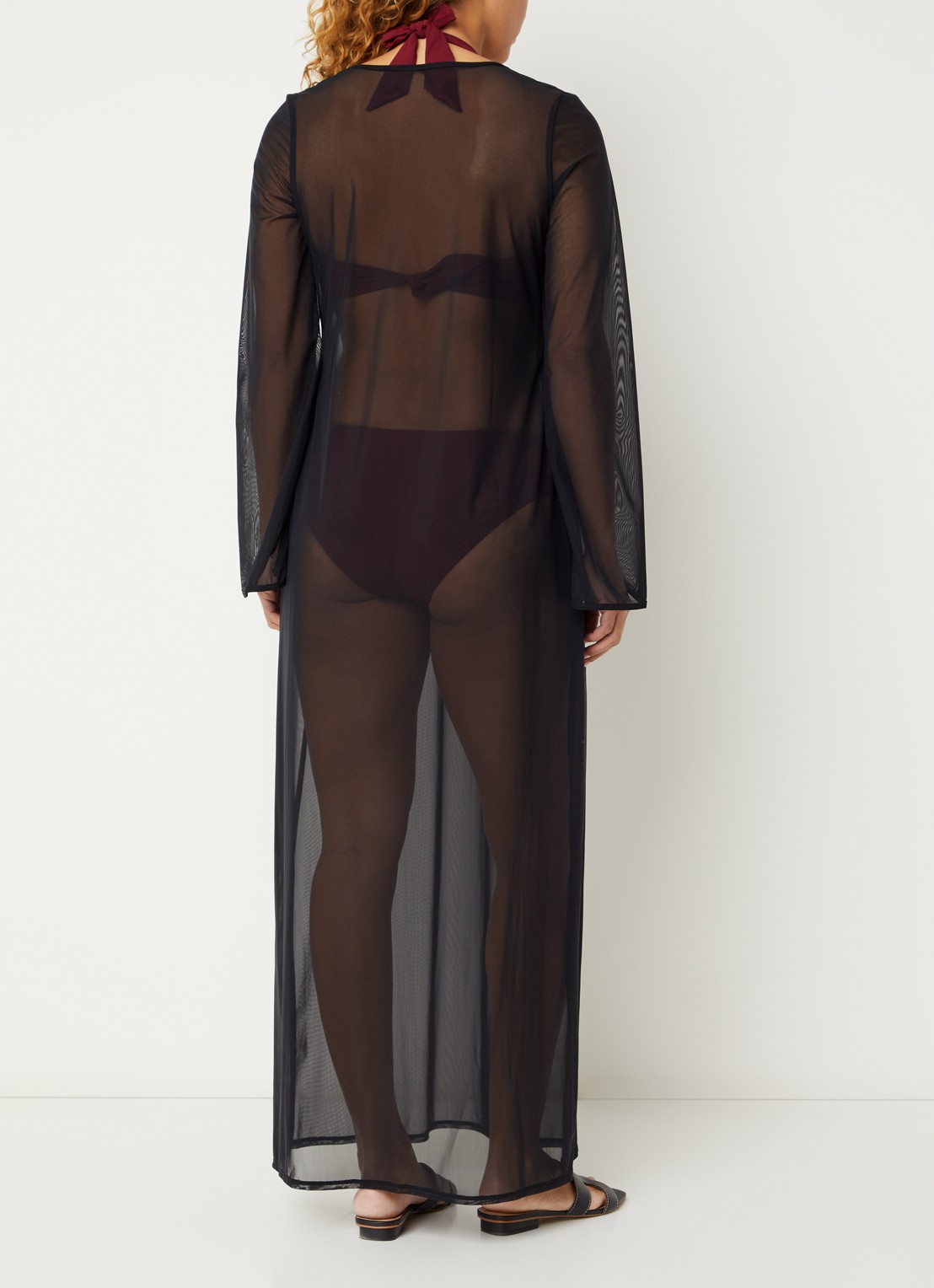 JETS Australia Coverup slipdress van mesh - achterkant zwart