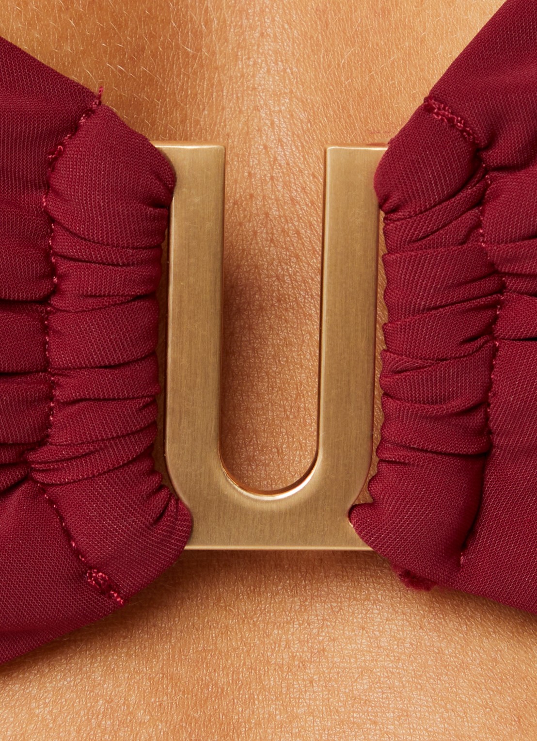 JETS Australia Halter bikinitop met uitneembare vulling - detail 5 bordeauxrood