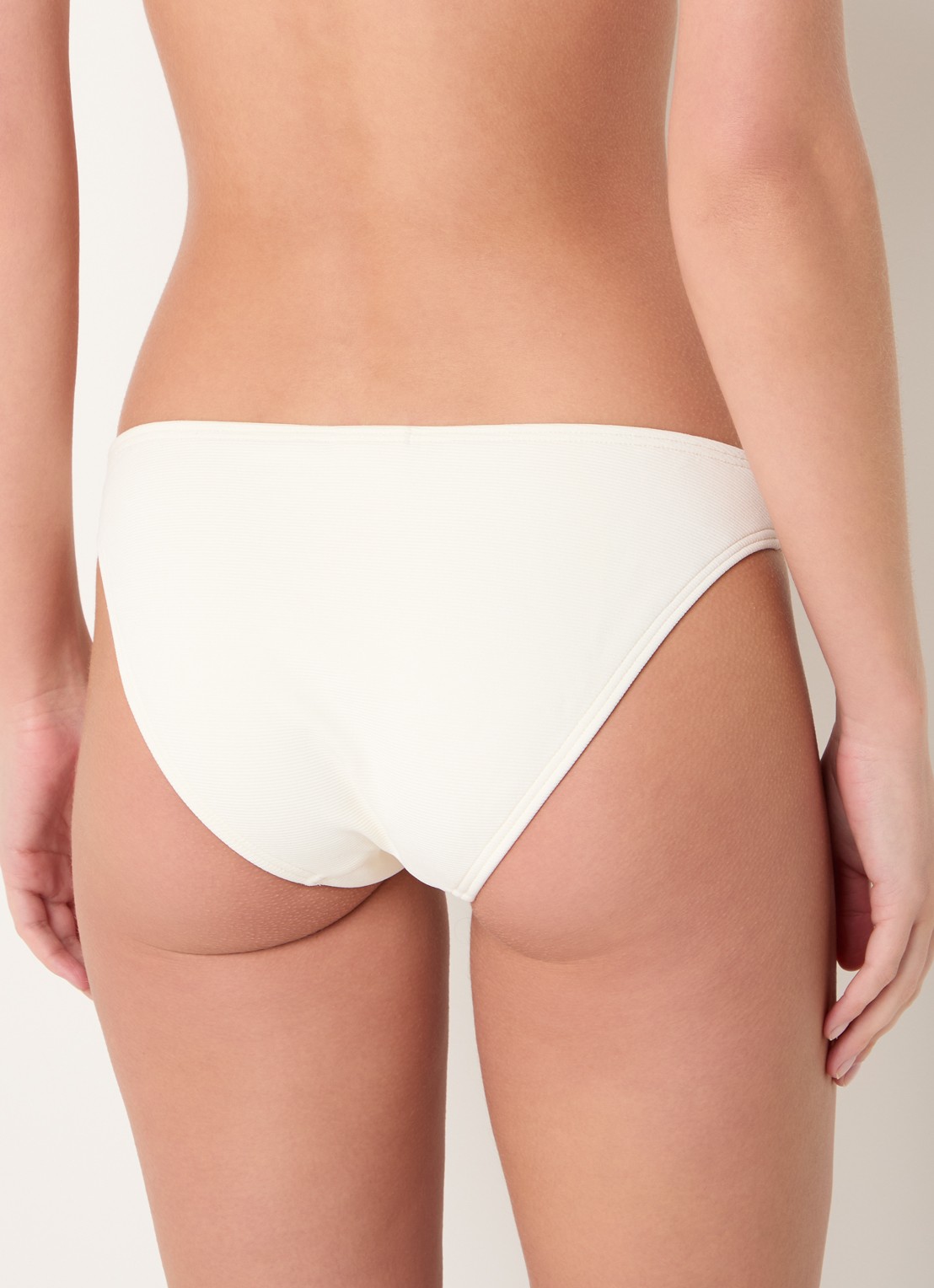 JETS Australia Isla bikinislip met ribstructuur - achterkant ivoor