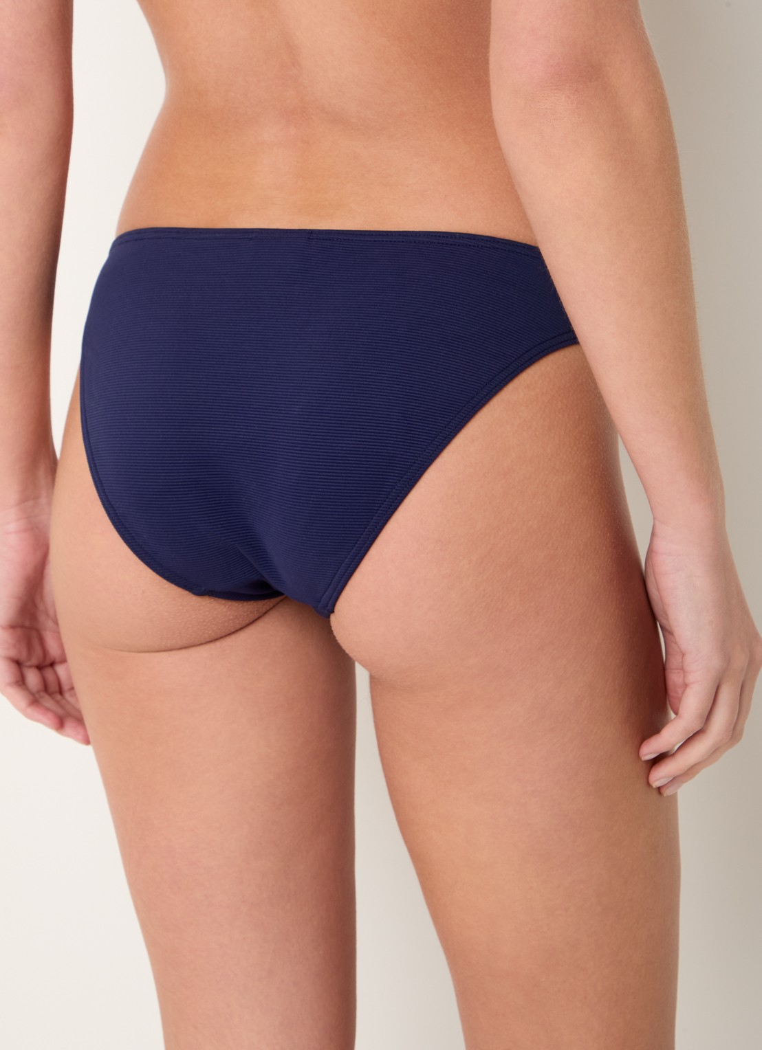 JETS Australia Isla bikinislip met ribstructuur - achterkant 4 donkerblauw