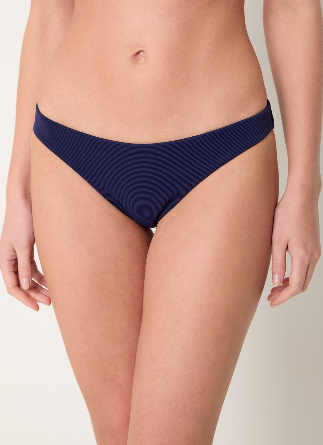 JETS Australia Isla bikinislip met ribstructuur - detail 2 donkerblauw