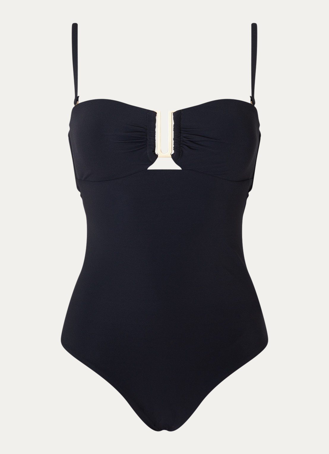 JETS Australia Jetset bandeau badpak met afneembare bandjes - voorkant 5 zwart