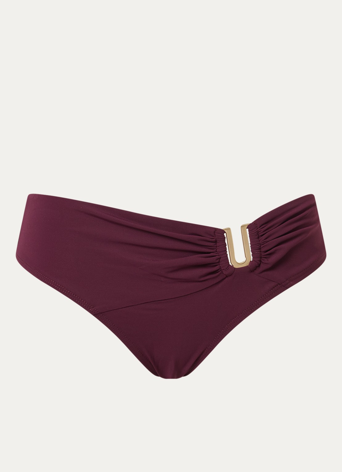 JETS Australia Jetset bikinislip met cut-out detail - voorkant 4 aubergine