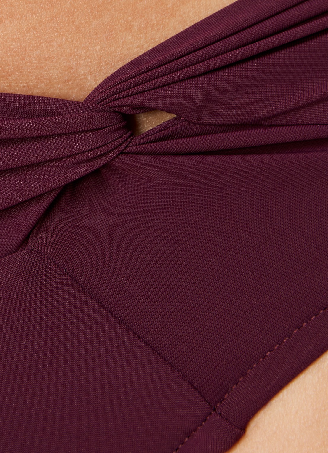 JETS Australia Jetset bikinislip met geknoopt detail - detail 3 aubergine
