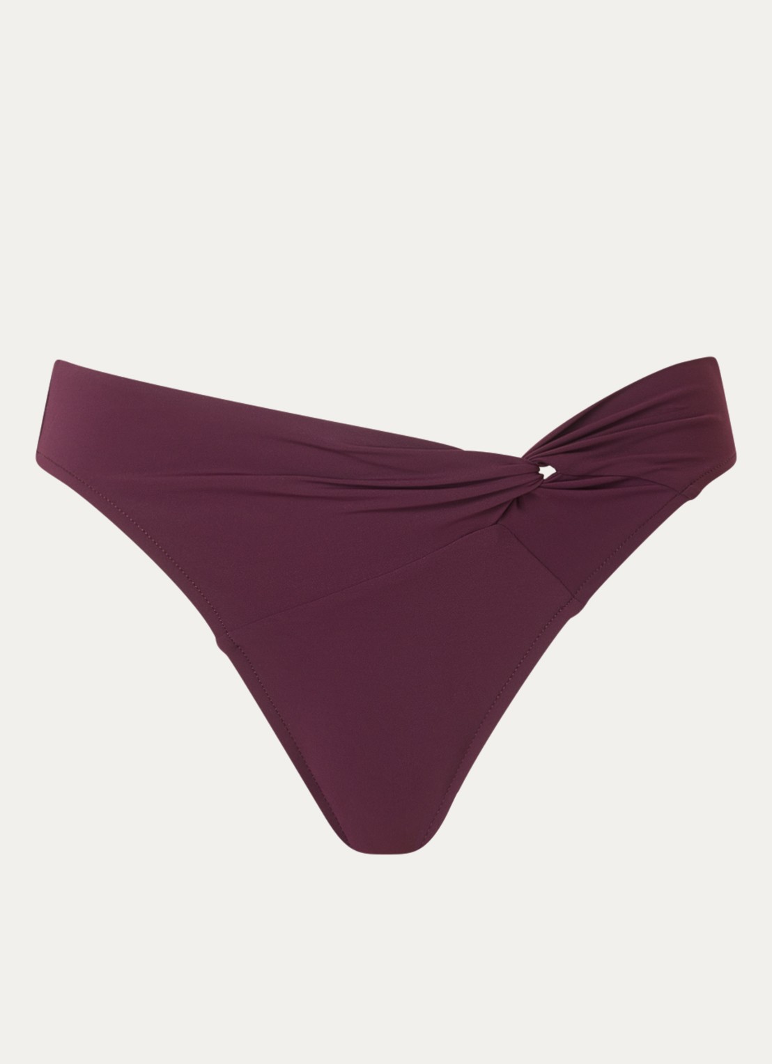 JETS Australia Jetset bikinislip met geknoopt detail - voorkant 4 aubergine