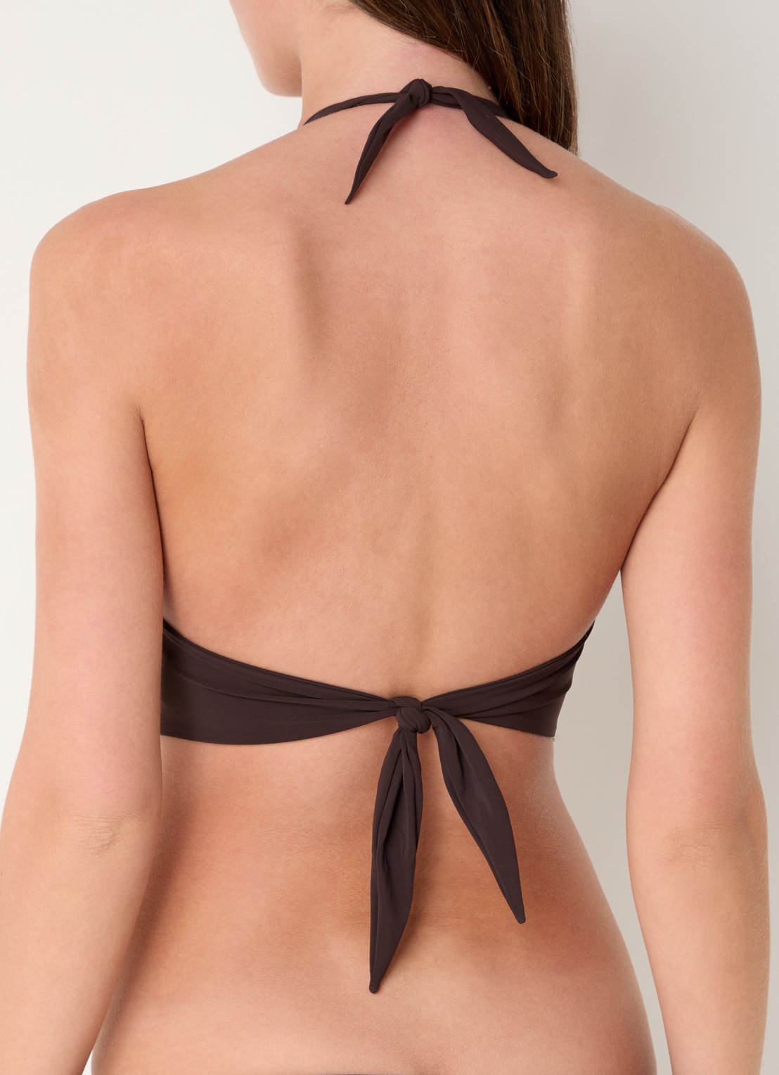 JETS Australia Jetset bikinitop met uitneembare vulling - achterkant 3 chocoladebruin