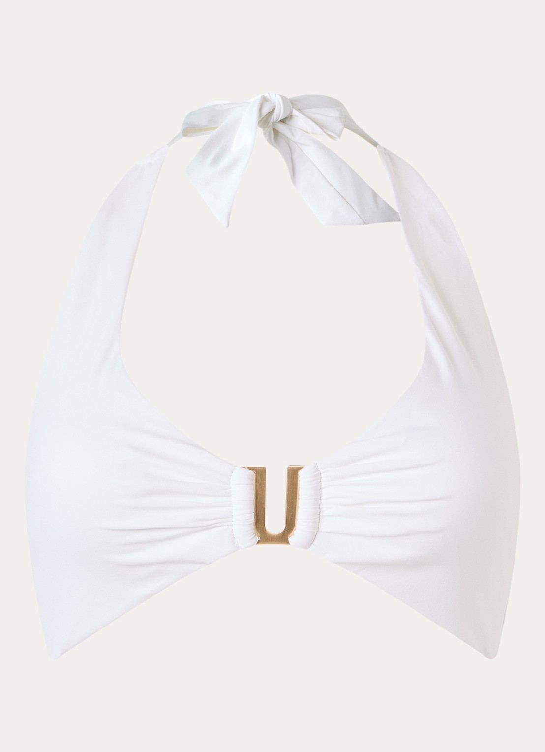 JETS Australia Jetset halter bikinitop met uitneembare vulling - voorkant wit