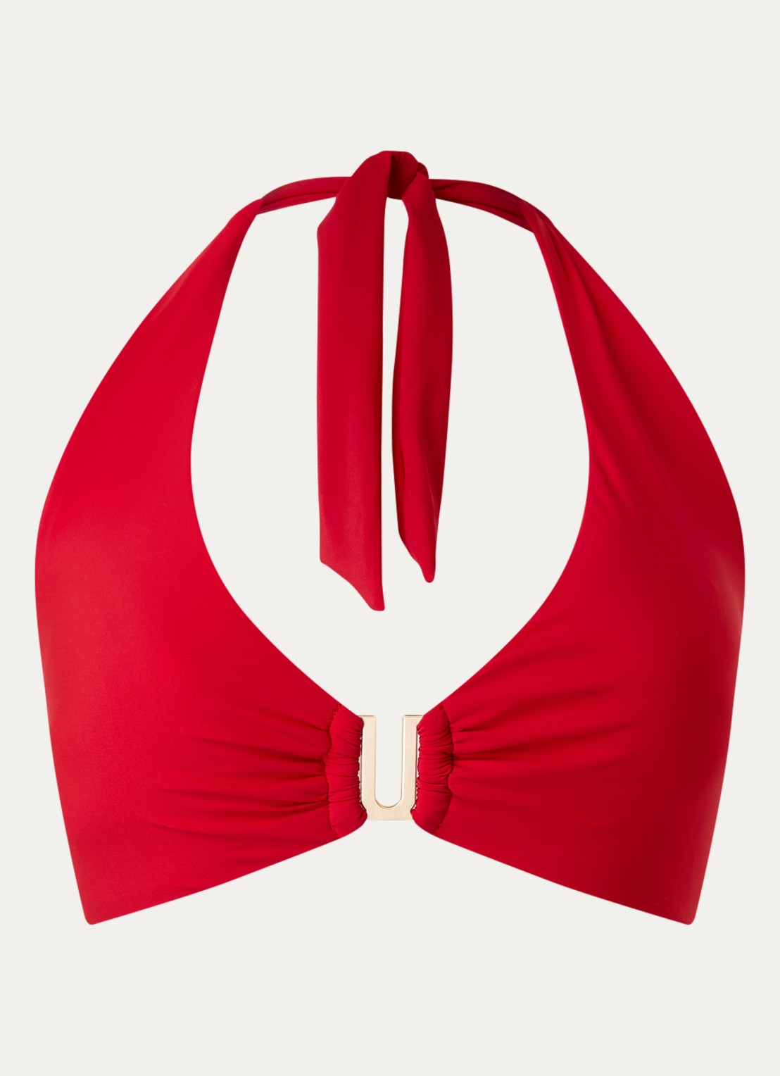 JETS Australia Jetset halter bikinitop met uitneembare vulling - voorkant rood