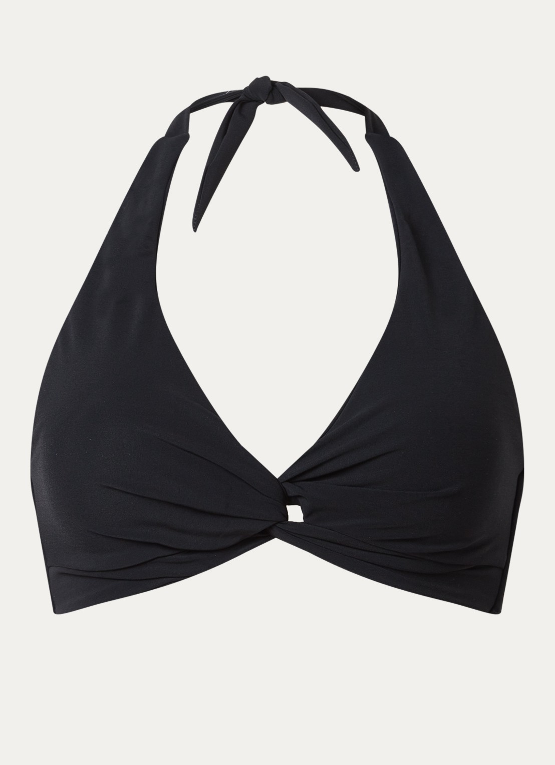 JETS Australia Jetset halter bikinitop met uitneembare vulling - voorkant zwart