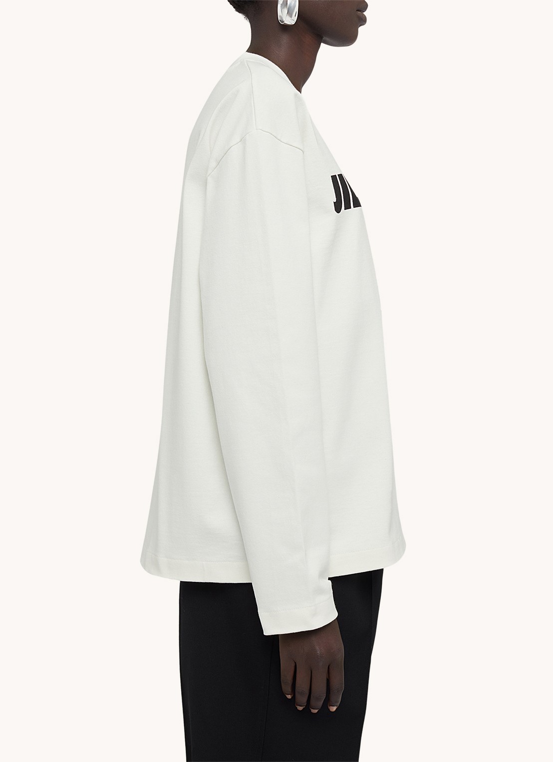 Jil Sander Longsleeve met logo - detail 3 wit