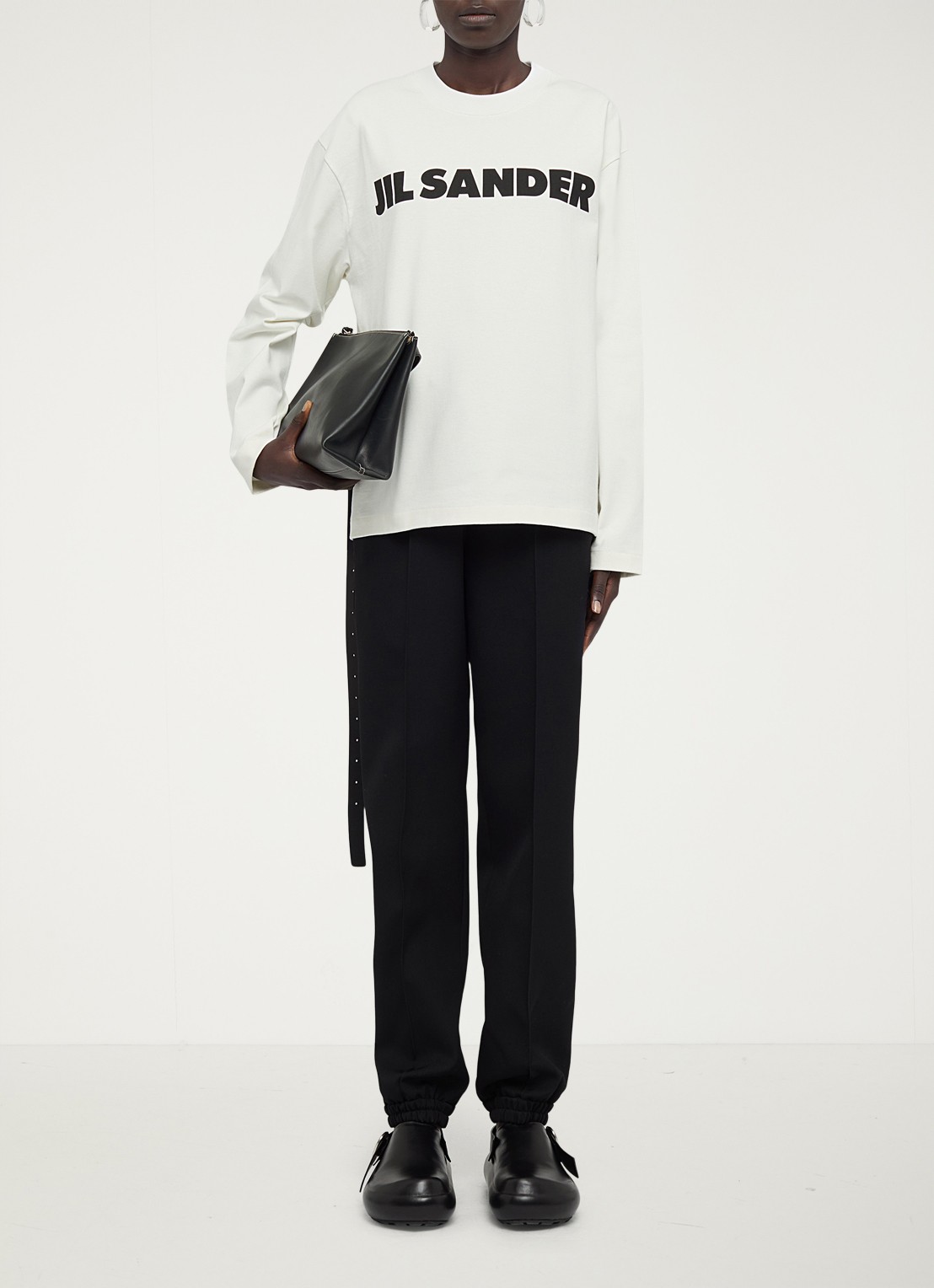 Jil Sander Longsleeve met logo - voorkant 6 wit
