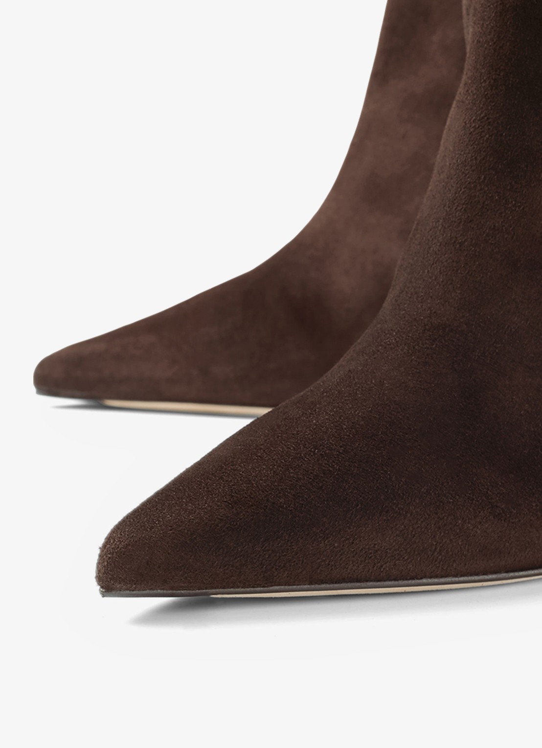 Jimmy Choo Alizze 85 overknee laars van lamssuède - detail 4 bruin