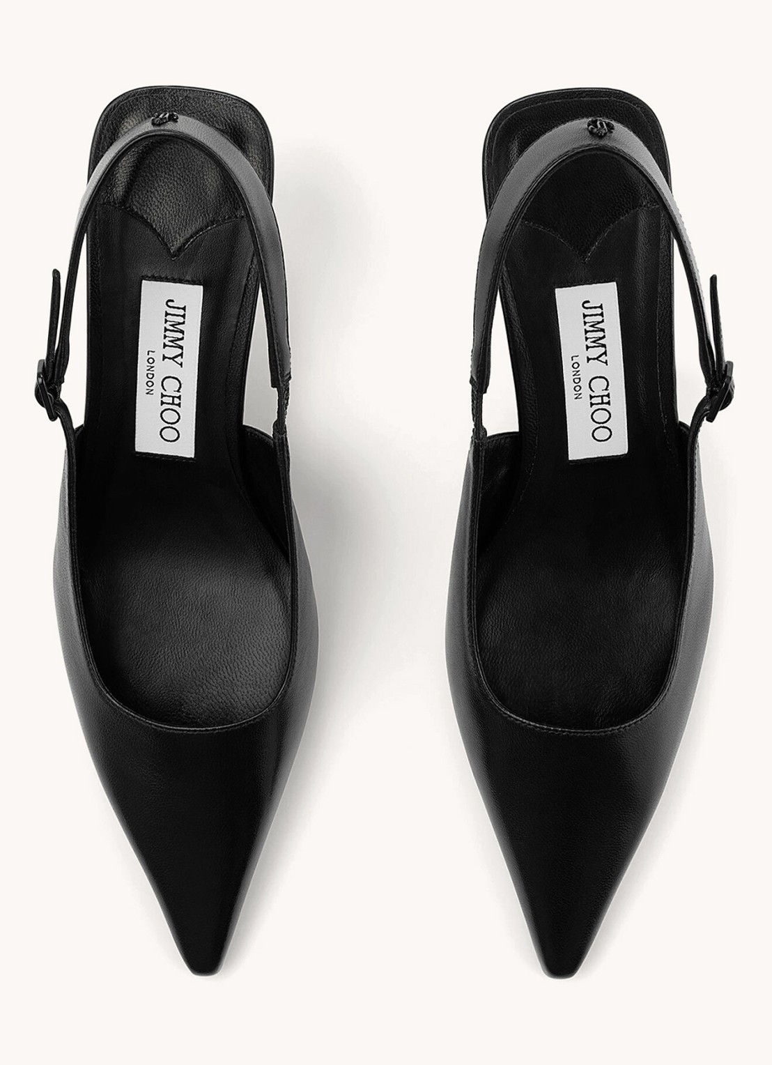 Jimmy Choo Amel 50 slingback van lamsleer - detail 4 zwart