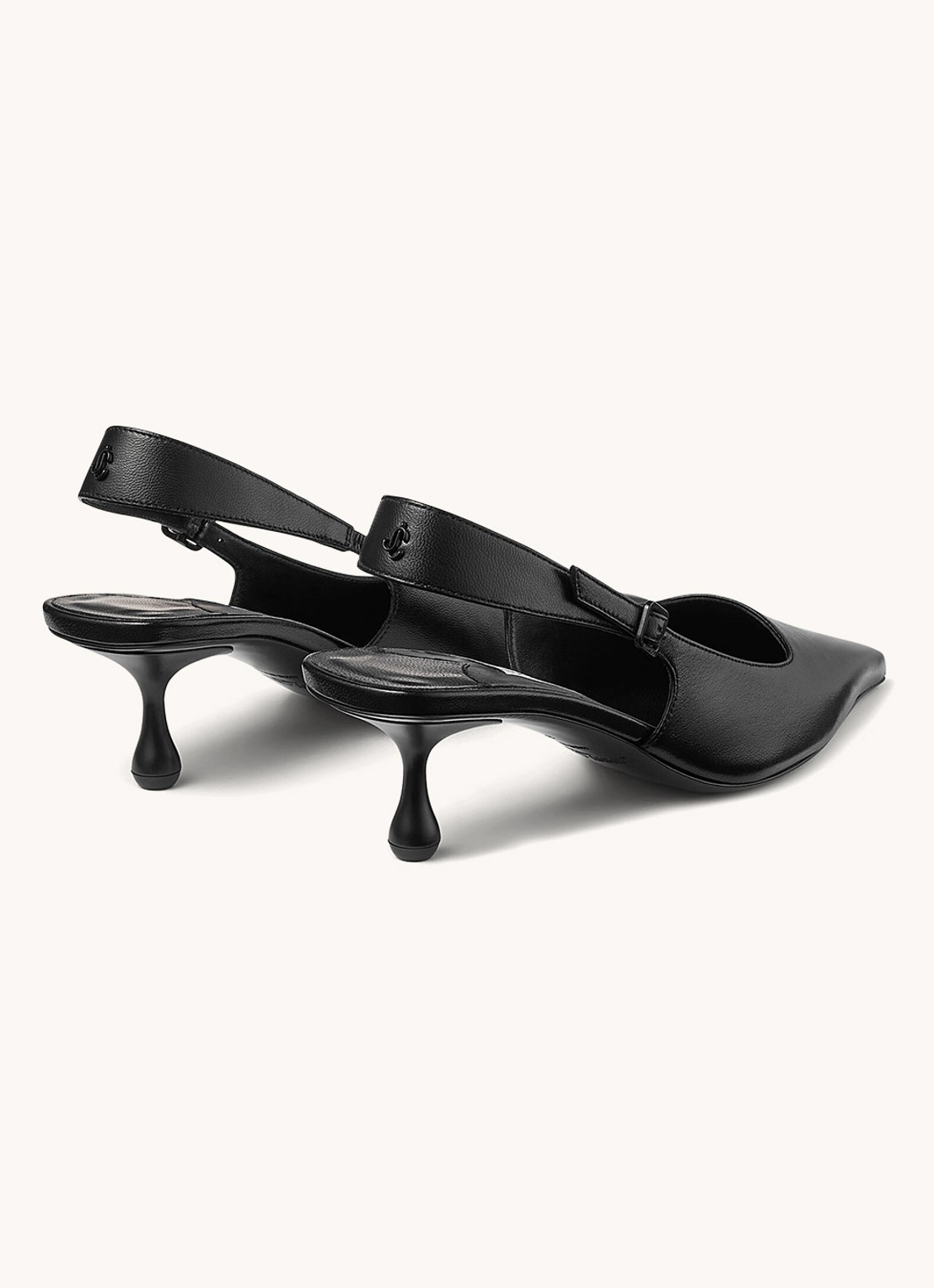 Jimmy Choo Amel 50 slingback van lamsleer - detail 5 zwart