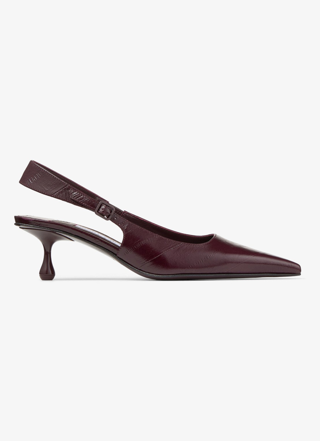Jimmy Choo Amel 50 slingback van leer - voorkant 4 donkerrood