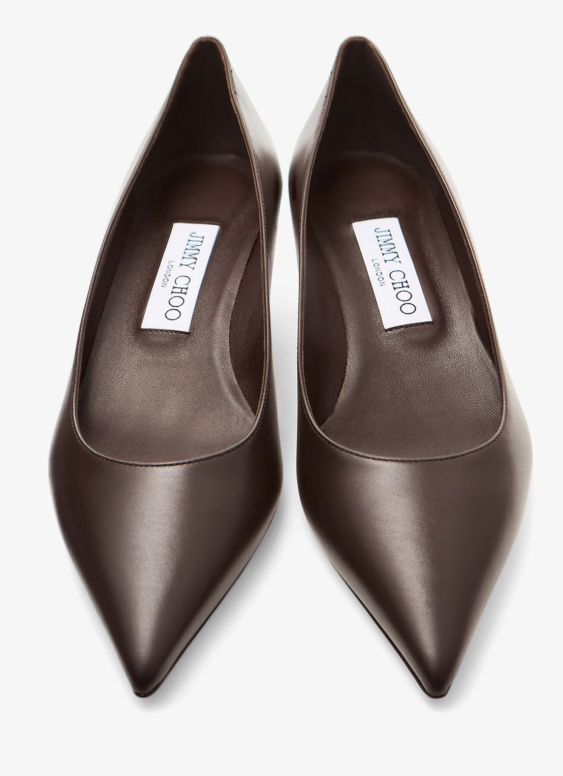 Jimmy Choo Amelia pump van kalfsleer - detail 2 donkerbruin