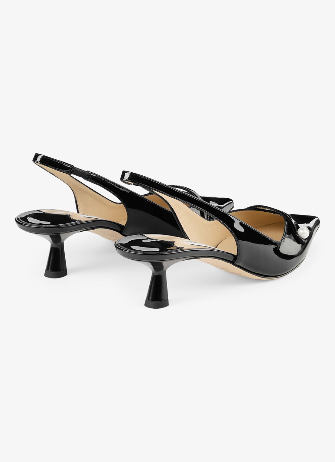 Jimmy Choo Amita 45 slingback van lakleer - achterkant 3 zwart