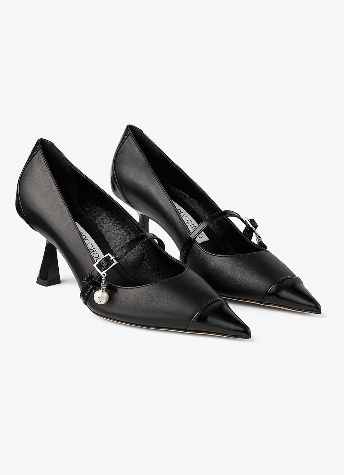 Jimmy Choo Aren 65 pump van kalfsleer - voorkant 2 zwart
