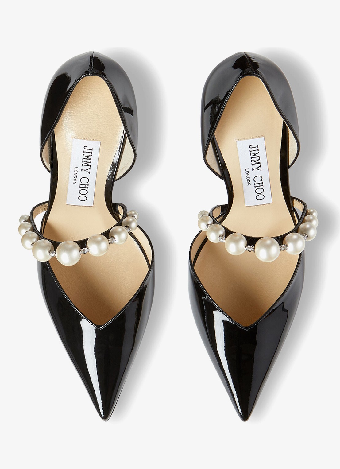 Jimmy Choo Aurelie sandalette van lakleer met kristal - detail 4 zwart