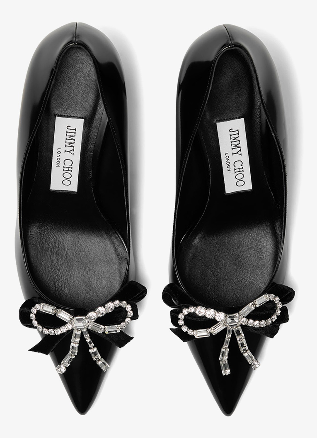 Jimmy Choo Auria 70 pump van lamsleer - detail zwart