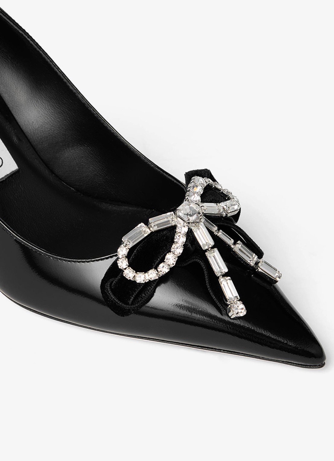 Jimmy Choo Auria 70 pump van lamsleer - detail 2 zwart