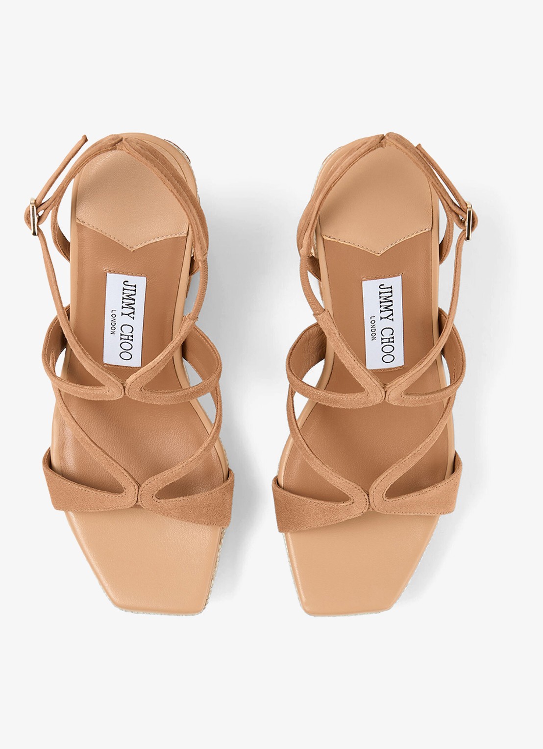 Jimmy Choo Ayla 110 sleehak van suède - detail 5 lichtbruin