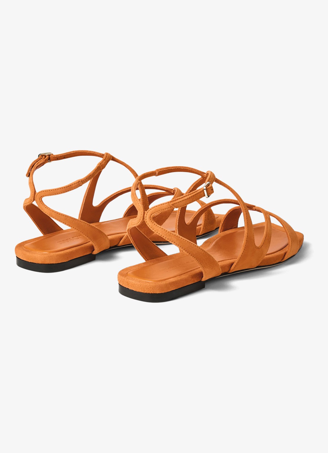Jimmy Choo Ayla sandaal van geitensuède - achterkant orange