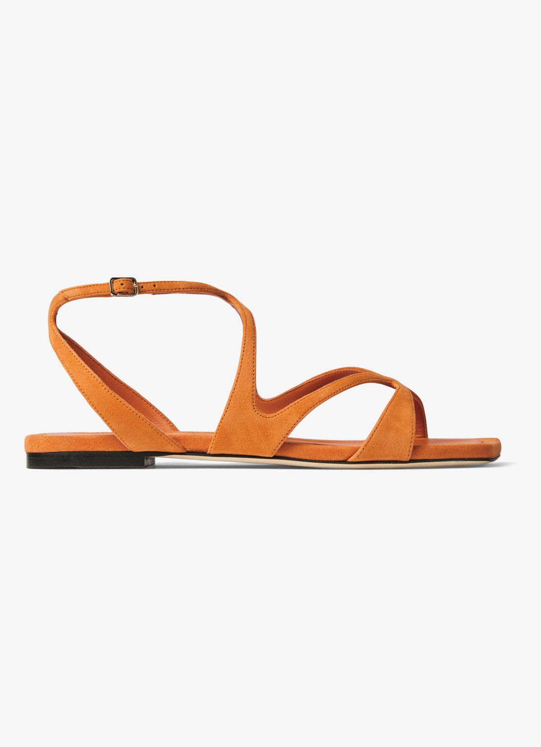 Jimmy Choo Ayla sandaal van geitensuède - voorkant 5 orange