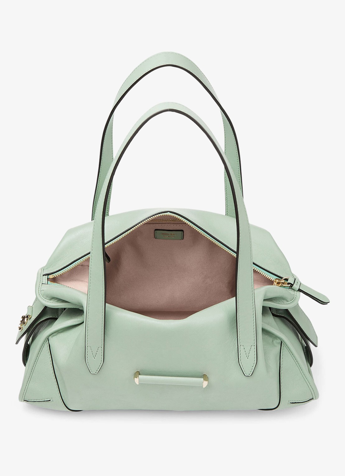 Jimmy Choo Bar Holdall Medium schoudertas van lamsleer - detail 3 groen