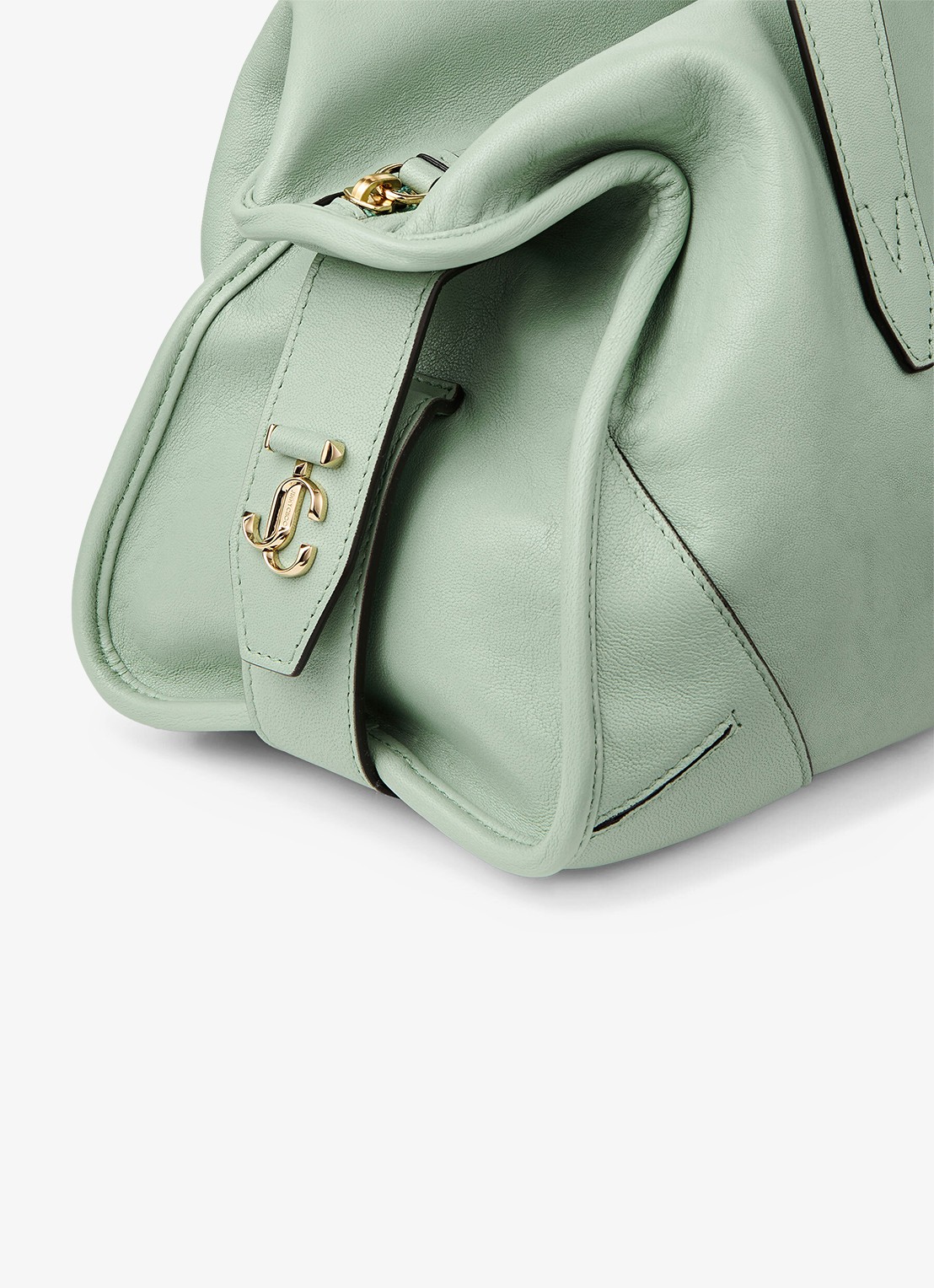 Jimmy Choo Bar Holdall Medium schoudertas van lamsleer - detail 4 groen