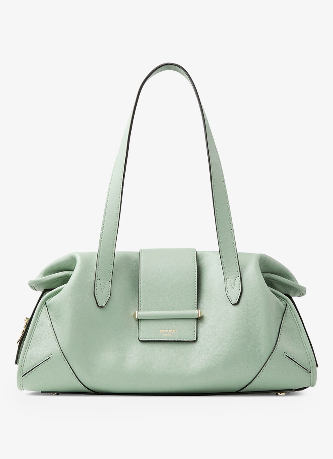 Jimmy Choo Bar Holdall Medium schoudertas van lamsleer - voorkant groen