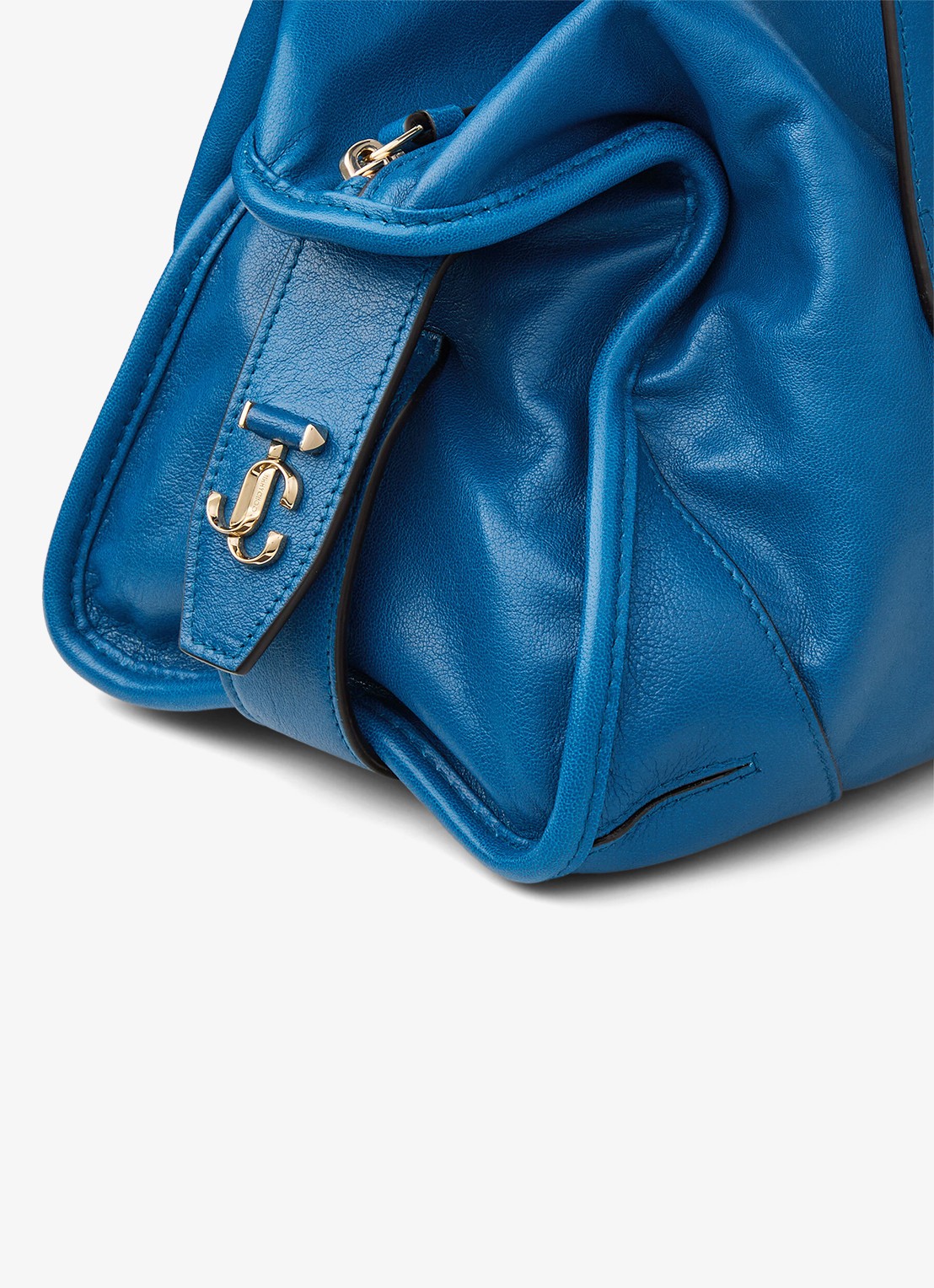 Jimmy Choo Bar Holdall Medium schoudertas van lamsleer - detail 2 blauw