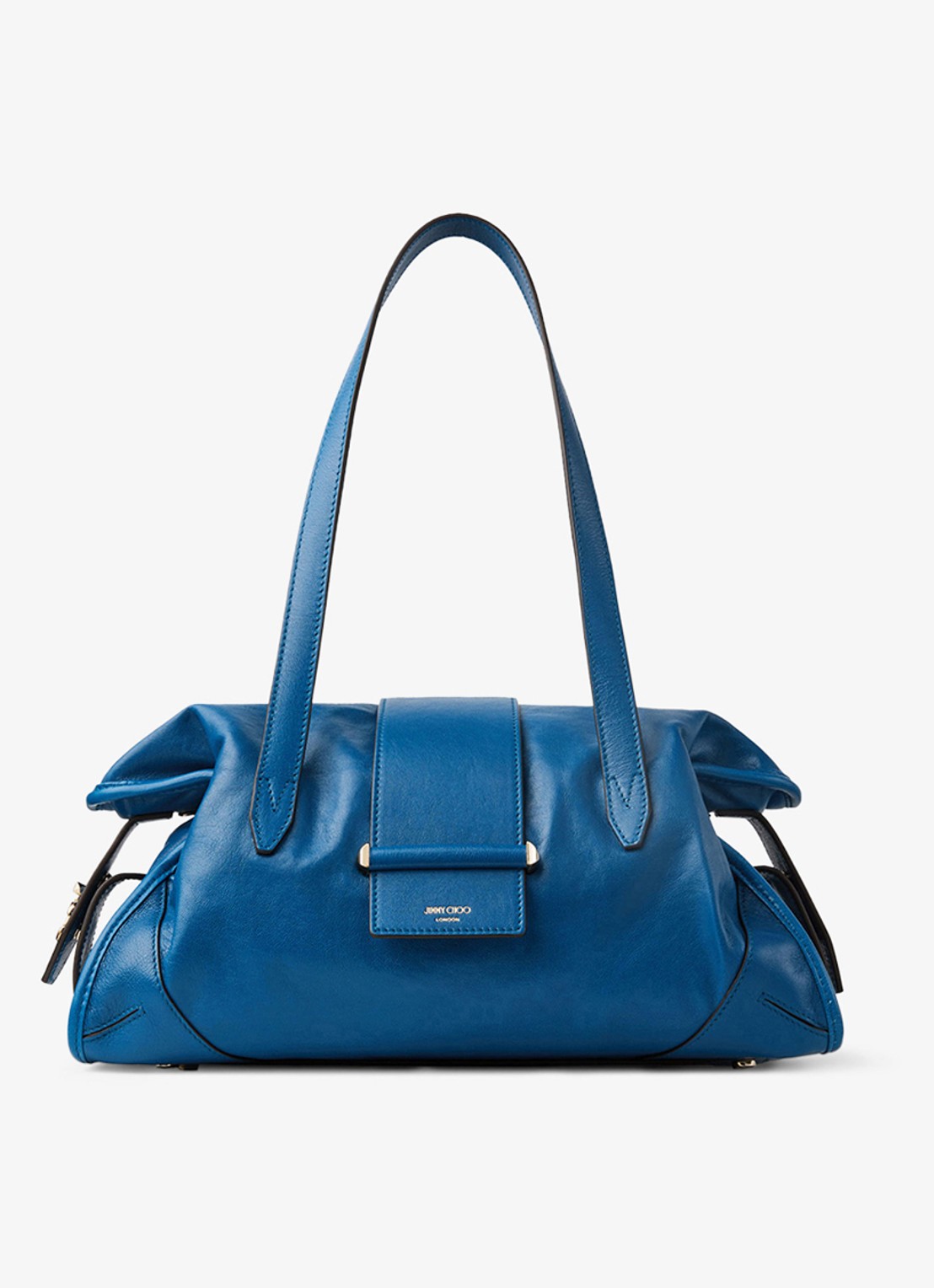 Jimmy Choo Bar Holdall Medium schoudertas van lamsleer - voorkant 4 blauw