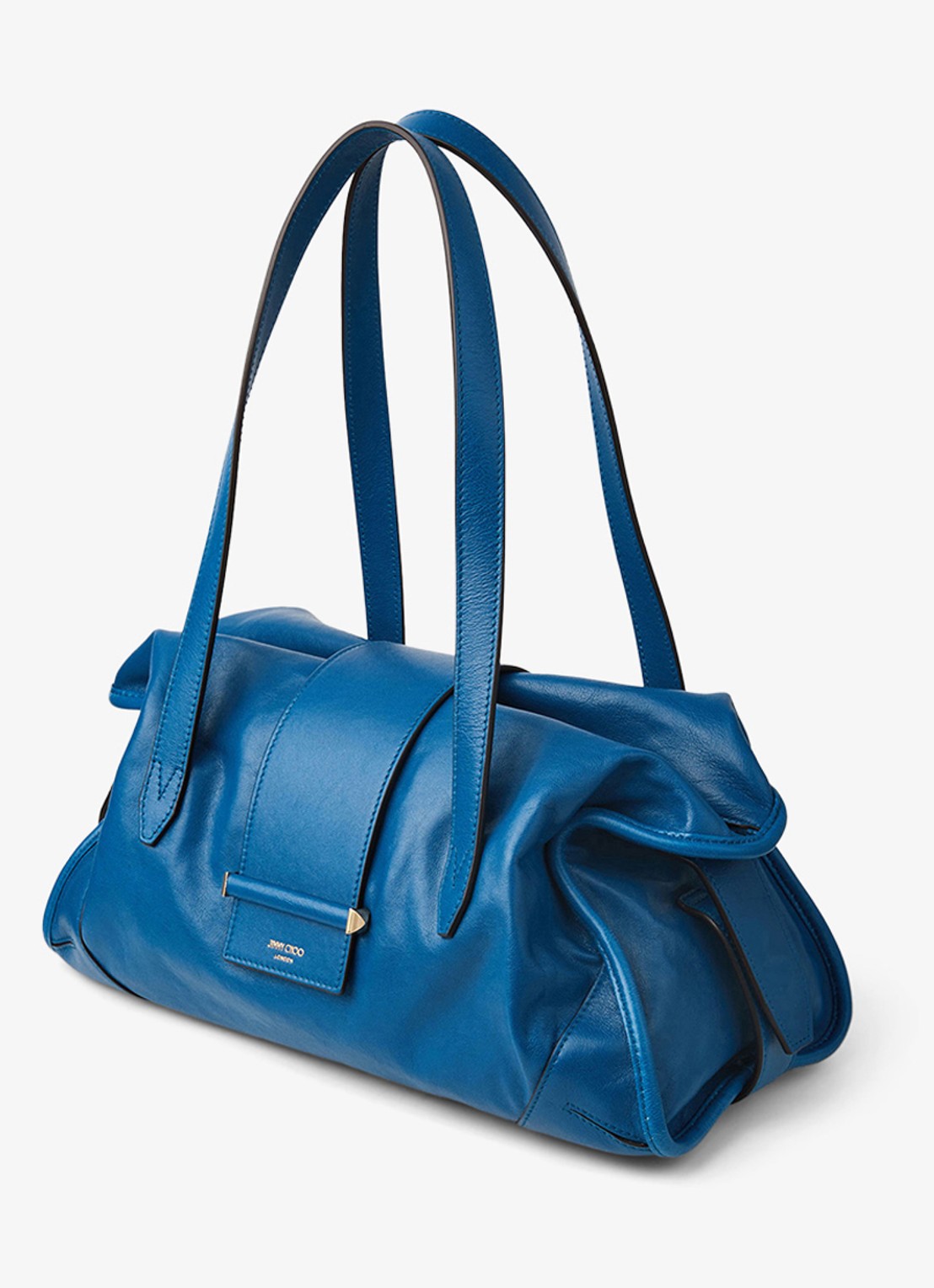 Jimmy Choo Bar Holdall Medium schoudertas van lamsleer - voorkant 5 blauw