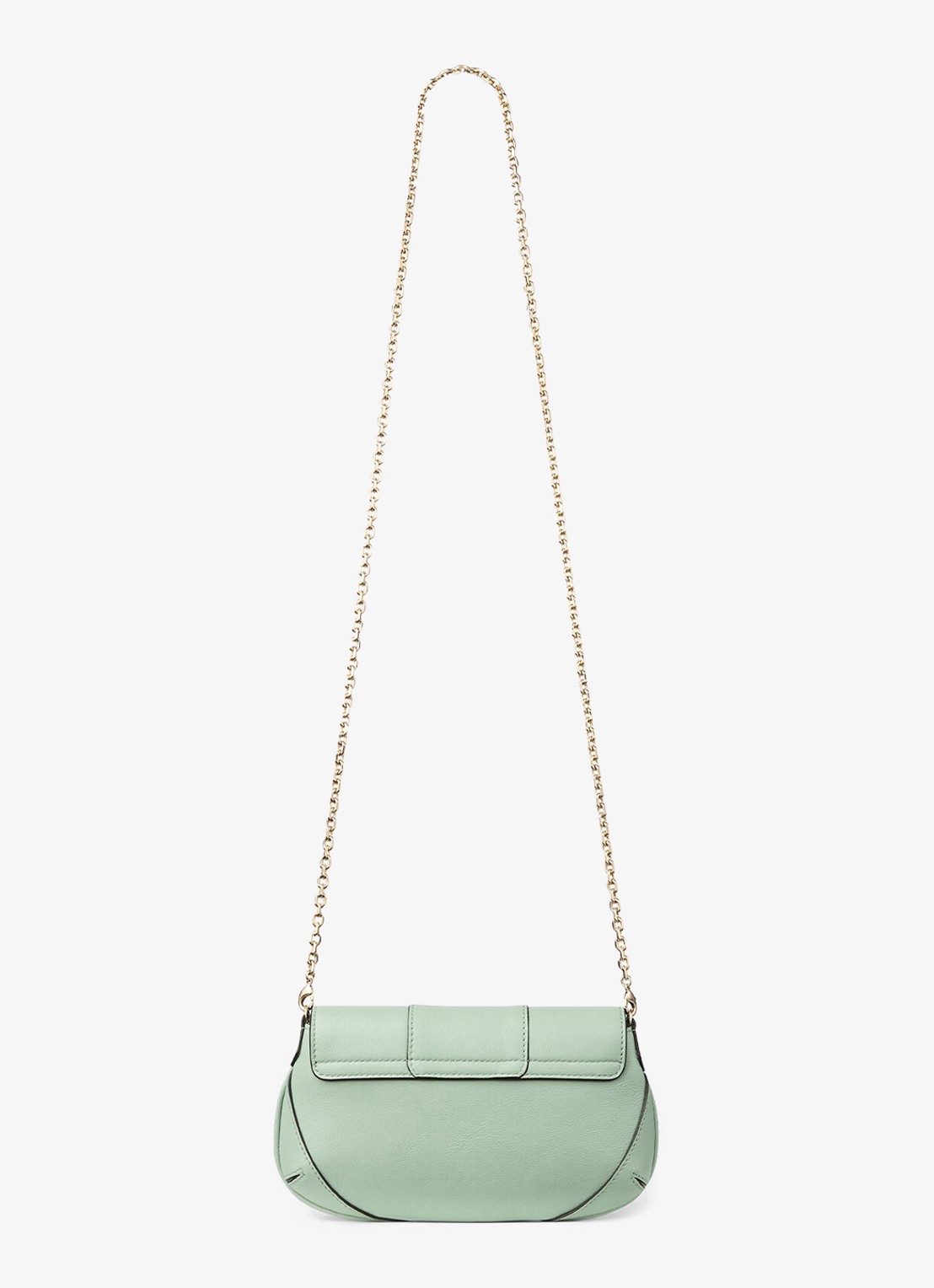 Jimmy Choo Bar Mini crossbodytas van lamsleer met afneembare schouderriem - achterkant groen
