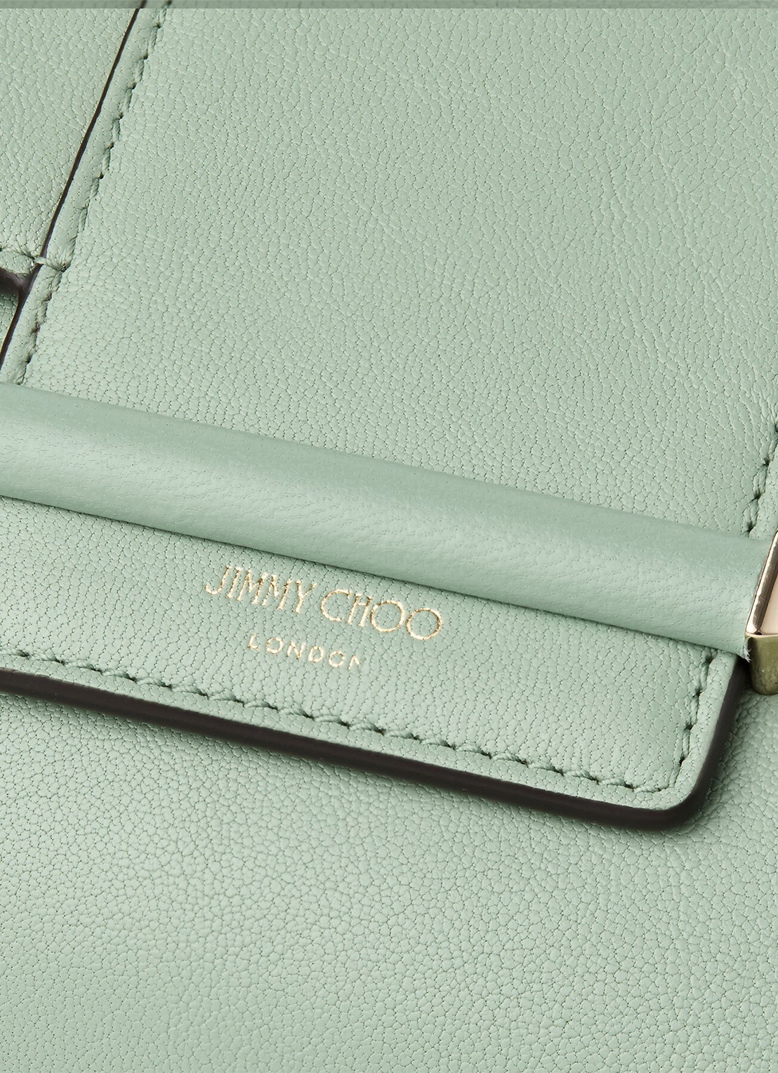 Jimmy Choo Bar Mini crossbodytas van lamsleer met afneembare schouderriem - detail 5 groen