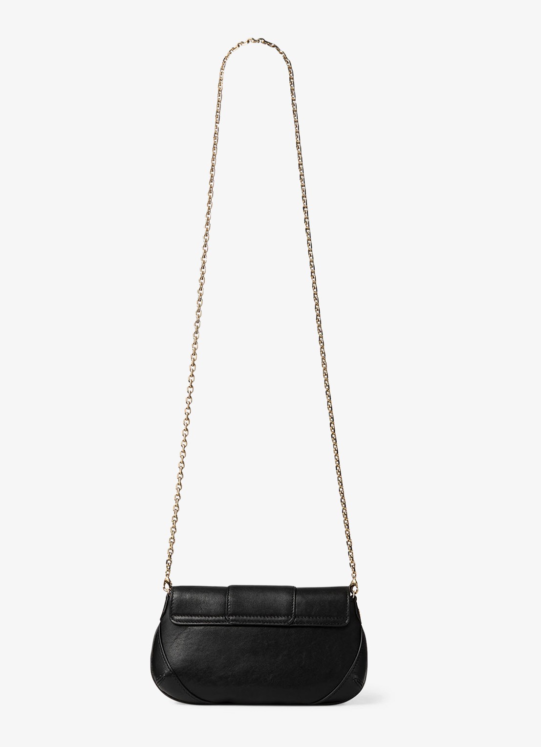 Jimmy Choo Bar Wallet/Chain crossbodytas van lamsleer - achterkant 3 zwart