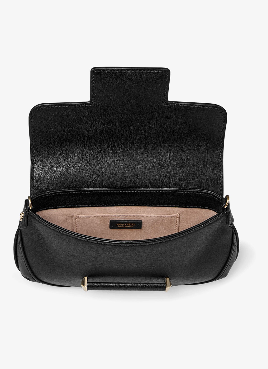 Jimmy Choo Bar Wallet/Chain crossbodytas van lamsleer - detail zwart