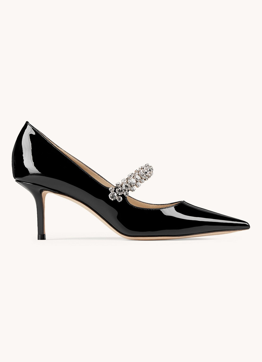 Jimmy Choo Bing 65 pump van kalfsleer - voorkant zwart
