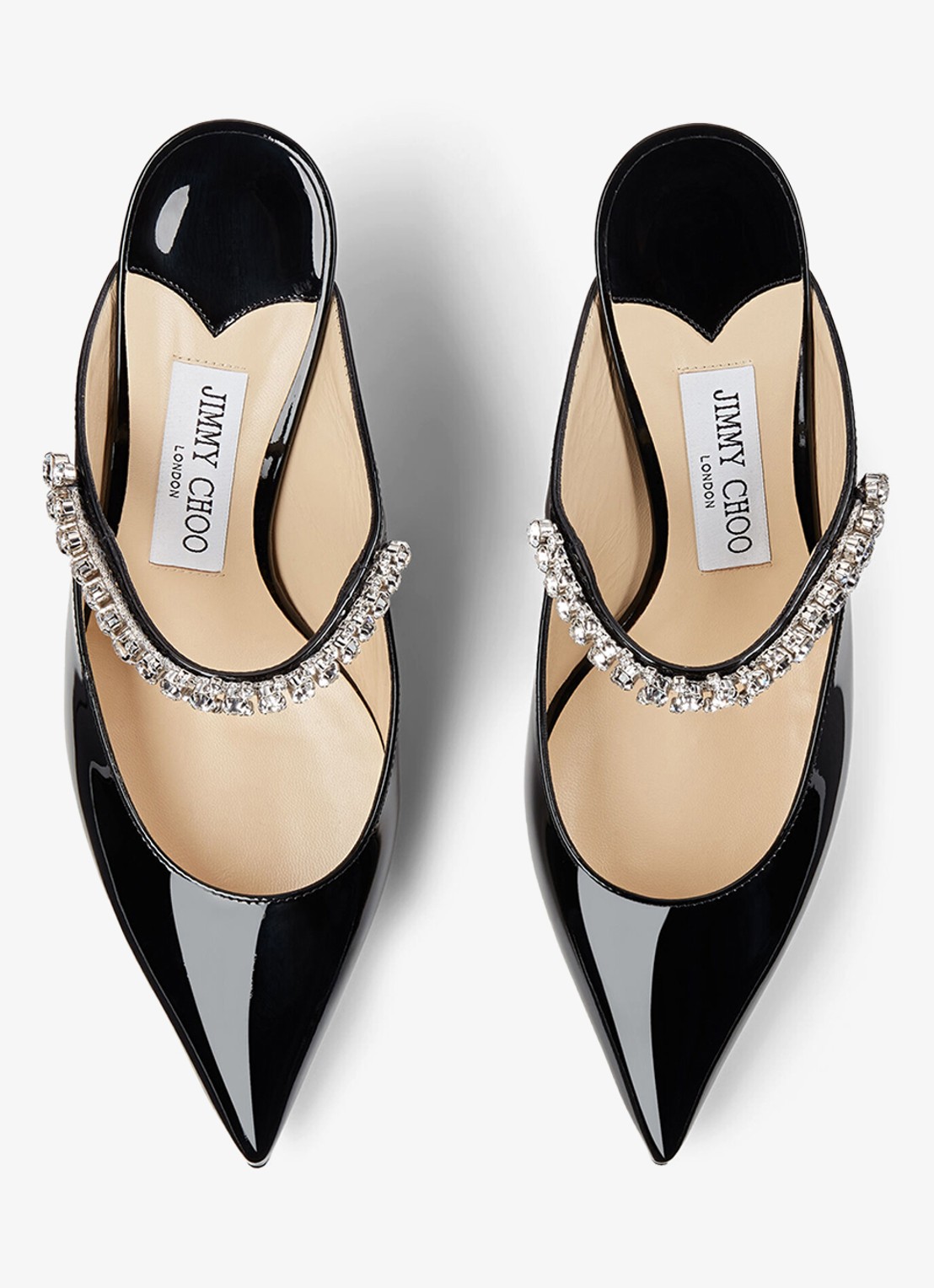 Jimmy Choo Bing muiltje van kalfsleer met lakfinish - detail 5 zwart
