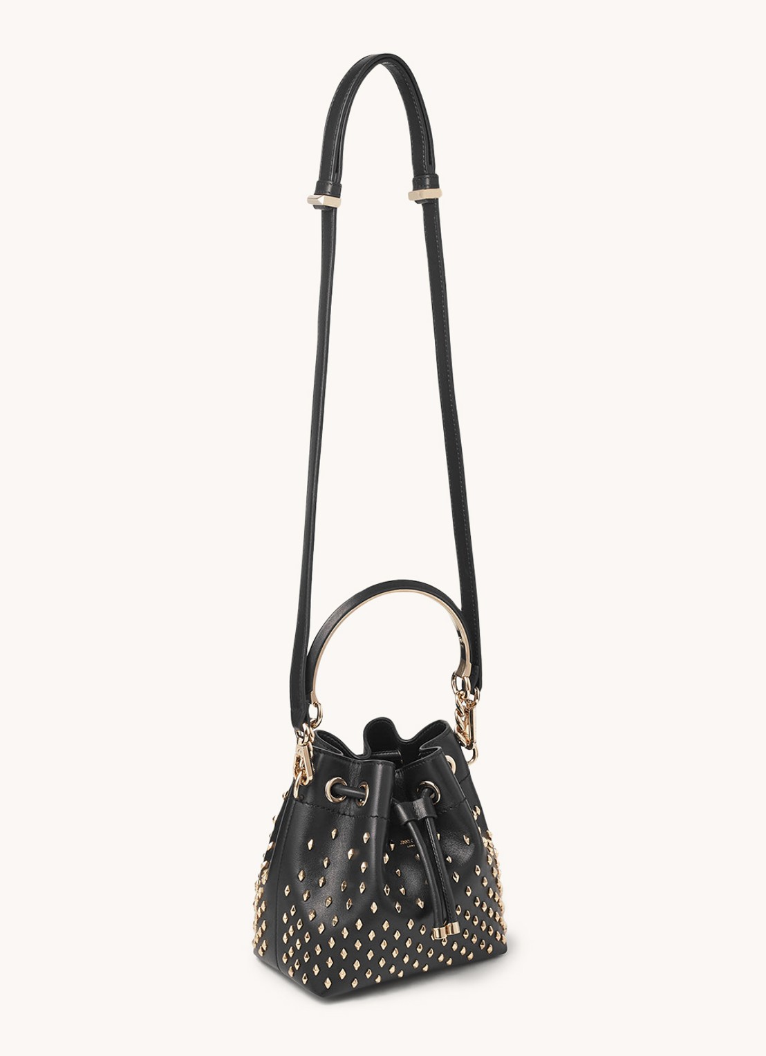 Jimmy Choo Bon Bon Bucket/S handtas van kalfsleer - detail 4 zwart