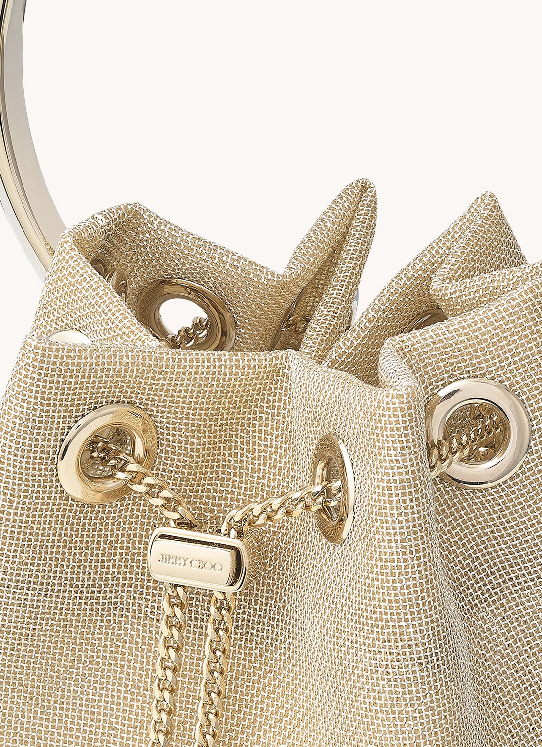 Jimmy Choo Bon Bon handtas van metallic mesh - detail 5 goud