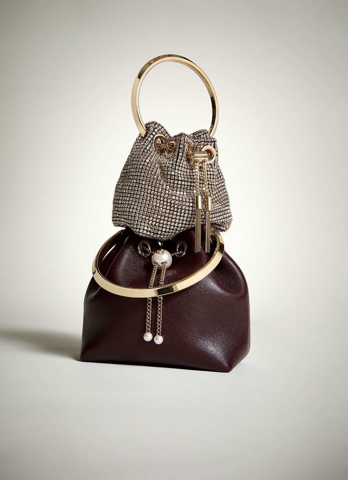 Jimmy Choo Bon Bon handtas van satijn - detail 6 lagoon / blauw