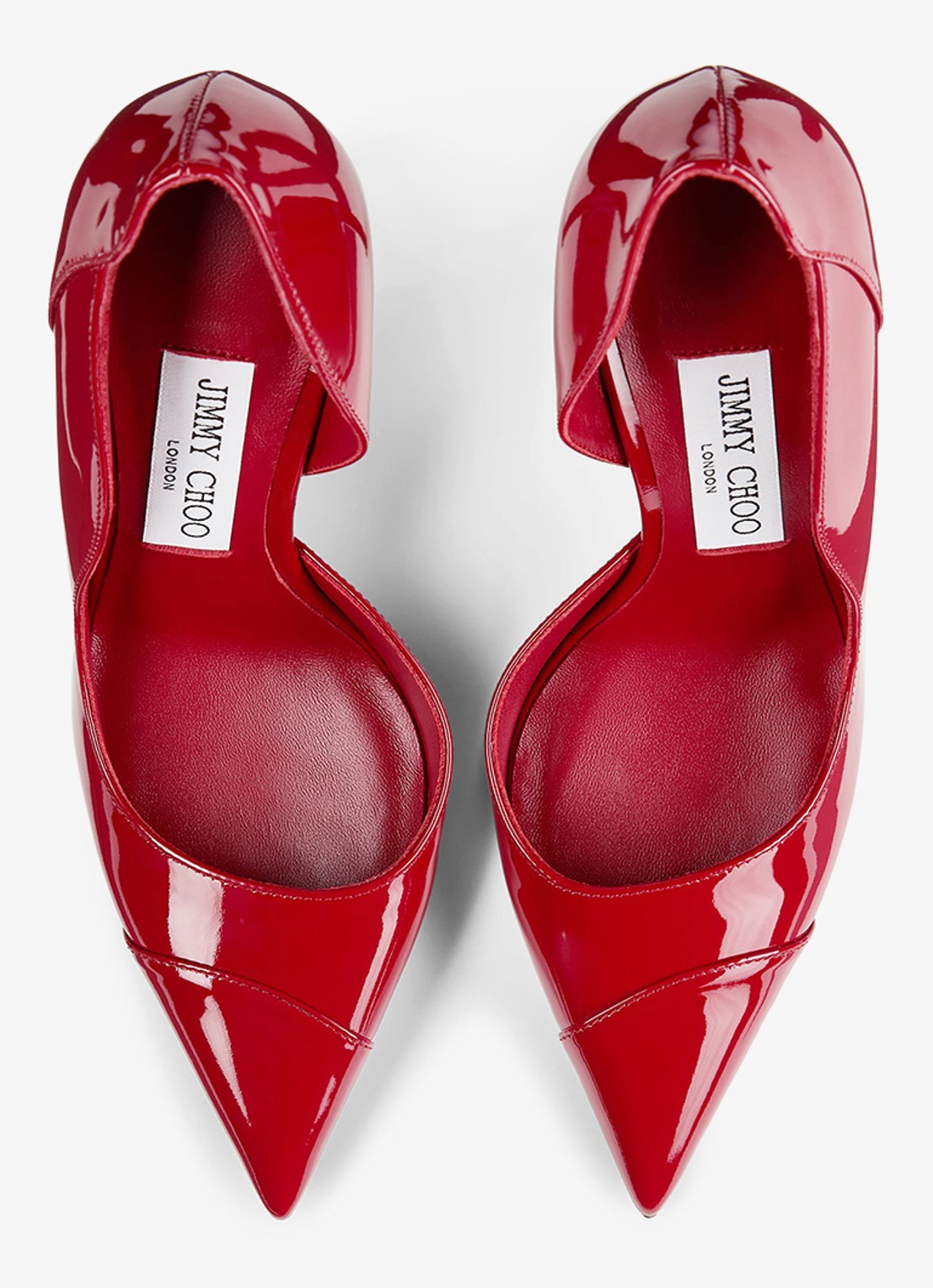 Jimmy Choo Brigitte 100 pump van lakleer - detail 4 rood