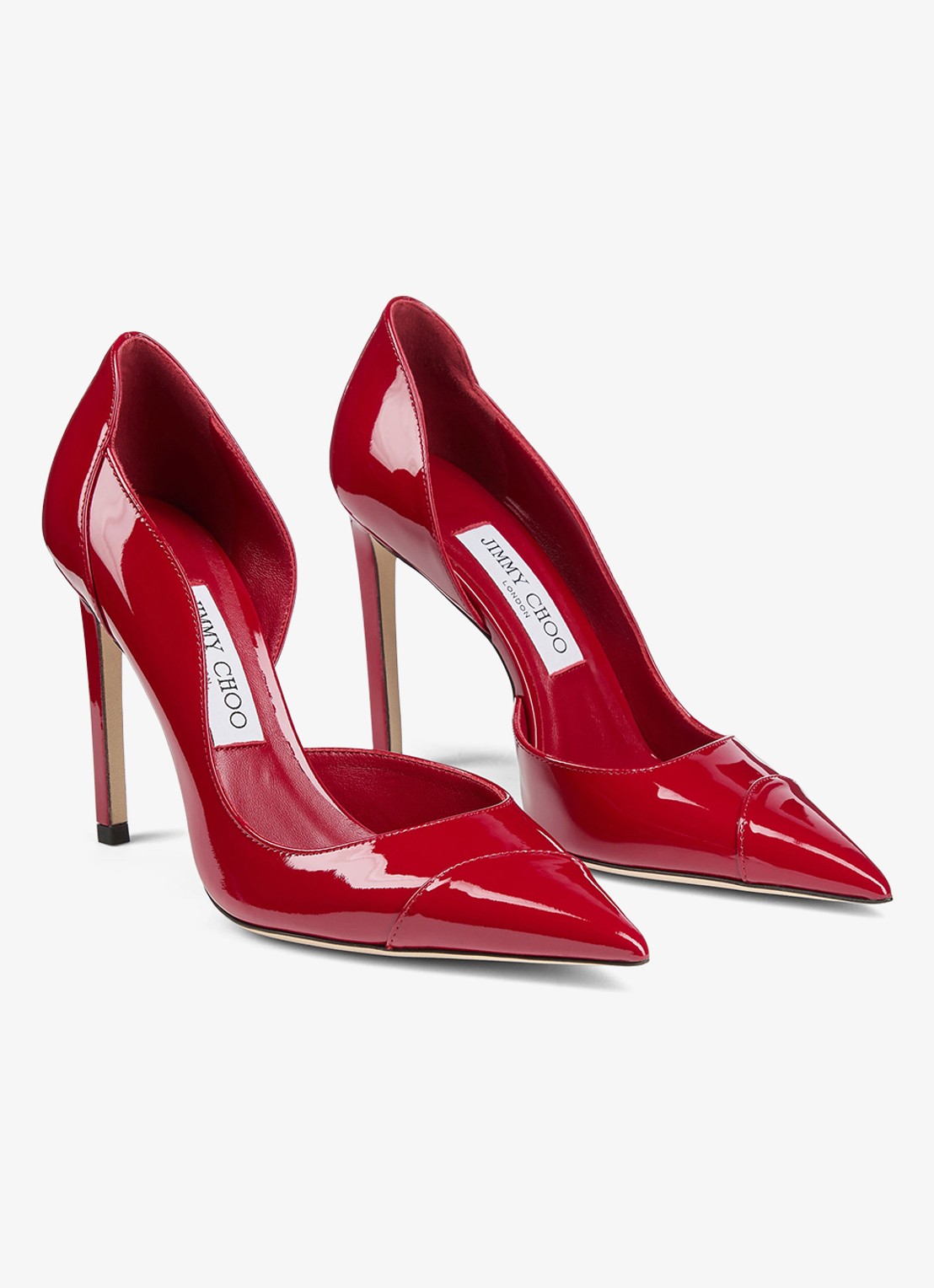 Jimmy Choo Brigitte 100 pump van lakleer - voorkant 2 rood