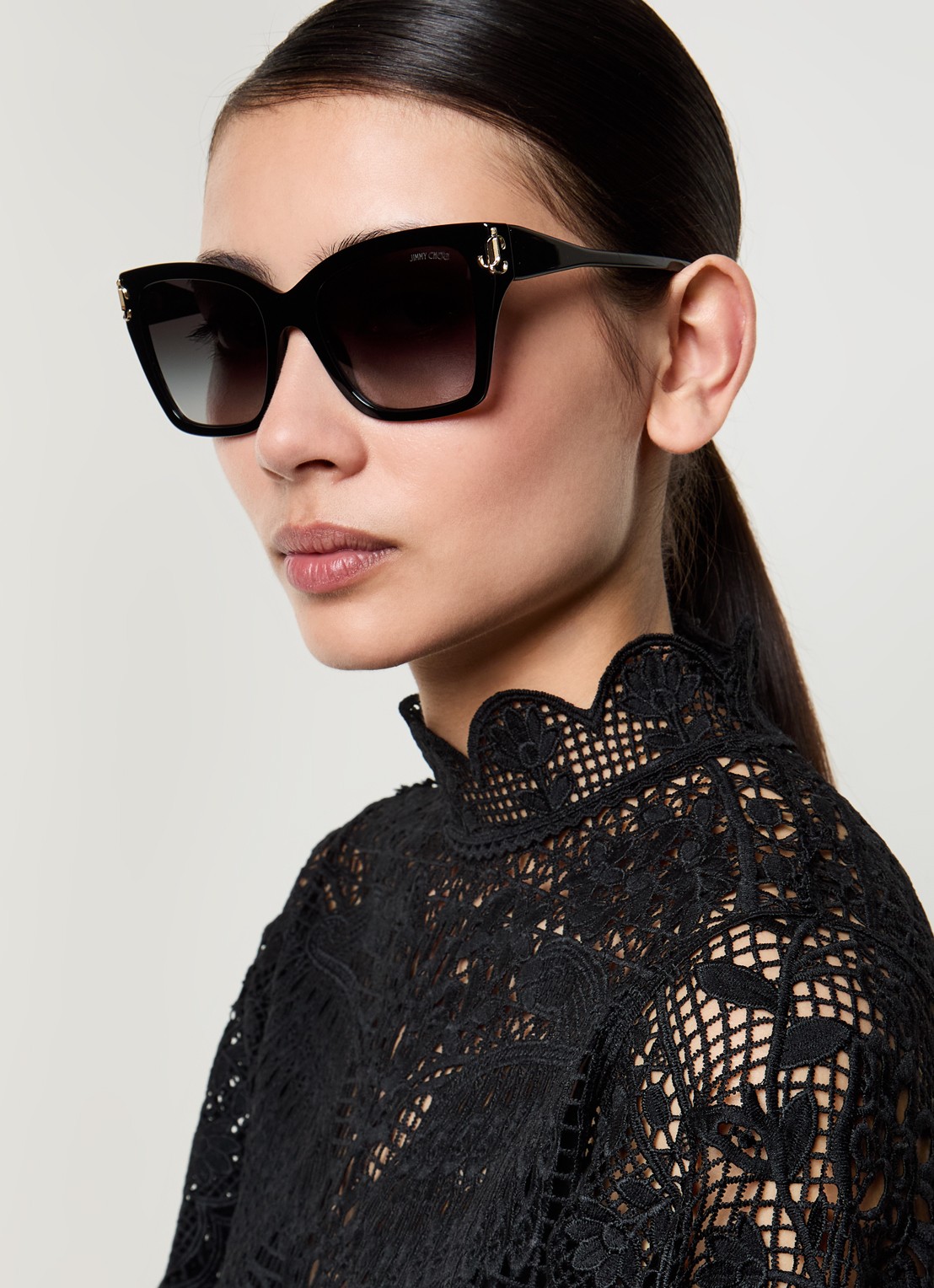 Jimmy Choo Butterfly zonnebril JC5012 - voorkant 2 zwart